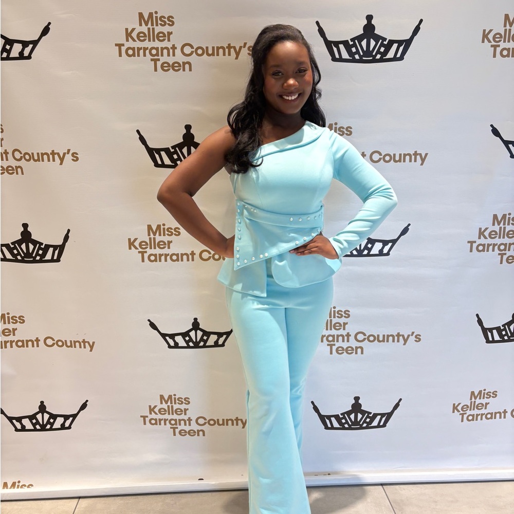 Elegant One-Shoulder Light Blue Fernando Wong Jumpsuit